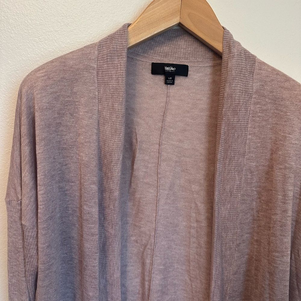 Mossimo Lightweight Blush Pink Open Cardigan - Picture 2 of 7